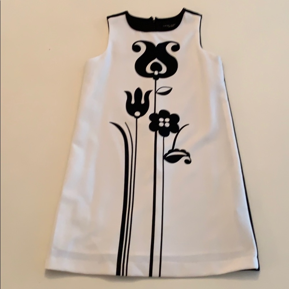 Black and white flower printed dress.